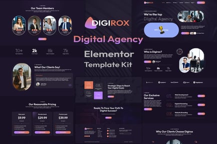Digirox – Digital Agency Elementor Template Kit