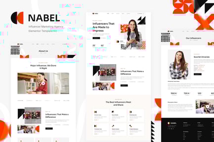Nabel – Influencer Marketing Agency Elementor Template Kit