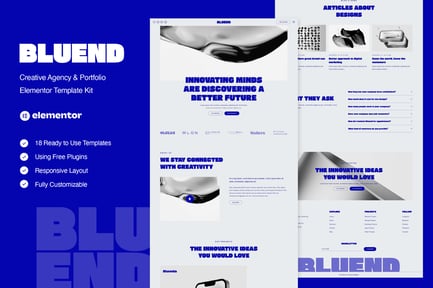 Bluend – Creative Agency & Portfolio Elementor Template Kit Bluend – Creative Agency & Portfolio Elementor Template Kit