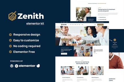 Zenith – Investment & Business Opportunity Elementor Template Kit