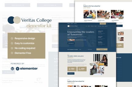 Veritas – University And School Elementor Template Kit