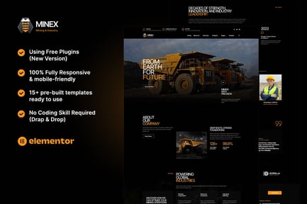 Minex – Mining & Industry Elementor Template Kit