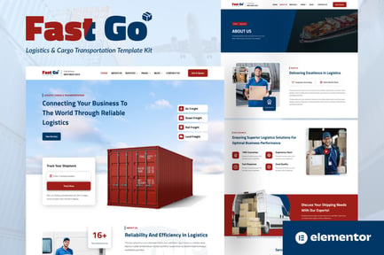 Fastgo – Logistics & Cargo Transportation Elementor Template Kit Fastgo – Logistics & Cargo Transportation Elementor Template Kit