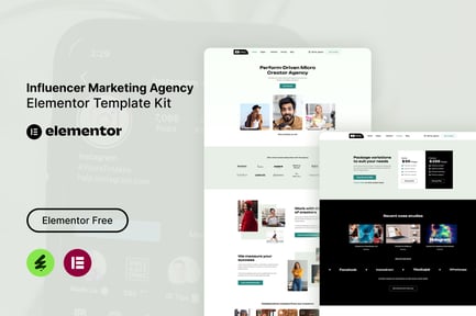 Virly – Influencer Marketing Agency Elementor Template Kit