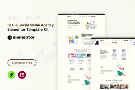 Digistar – Seo & Social Media Agency Elementor Templat Kit