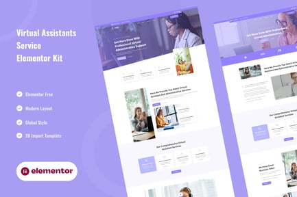 Veha – Virtual Assistant & Administrative Elementor Template Kit Veha – Virtual Assistant & Administrative Elementor Template Kit