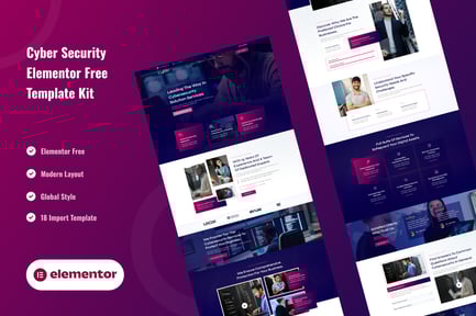 Sybergad – Cybersecurity Services Elementor Template Kit