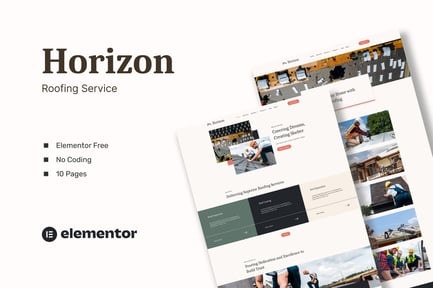 Horizon – Roofing Service Elementor Template Kits
