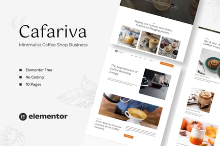 Cafariva – Minimalist Cafe &Coffee Elementor Template Kit Cafariva – Minimalist Cafe &Coffee Elementor Template Kit