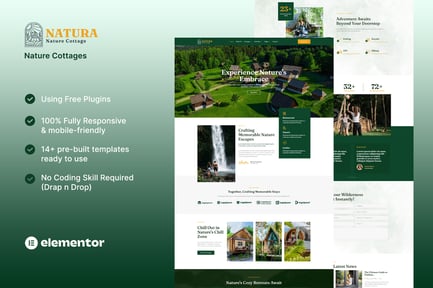 Natura – Nature Cottages Elementor Template Kit