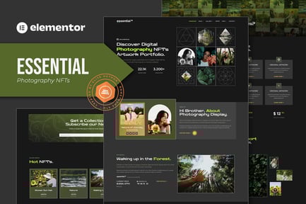 Essential – Photography Nft Portfolio Elementor Template Kit