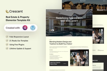 Crescent – Real Estate & Property Elementor Template Kit