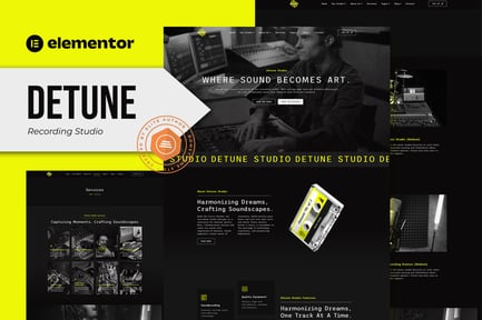 Detune – Recording Studio Elementor Pro Template Kit Detune – Recording Studio Elementor Pro Template Kit