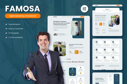 Famosa – Digital Marketing Agency Elementor Template Kit