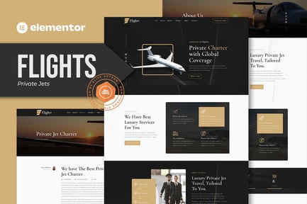 Flights – Private Jets Elementor Template Kit