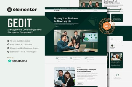 Gedit – Management Consulting Firms Elementor Template Kit