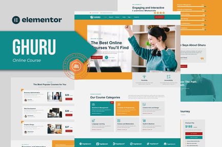 Ghuru – Online Course & Education Elementor Template Kit Ghuru – Online Course & Education Elementor Template Kit