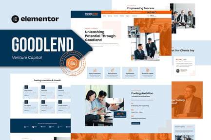 Goodlend – Venture Capital & Investment Elementor Template Kit Goodlend – Venture Capital & Investment Elementor Template Kit