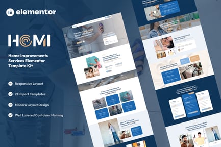 Homi – Home Improvement & Repair Services Elementor Template Kit