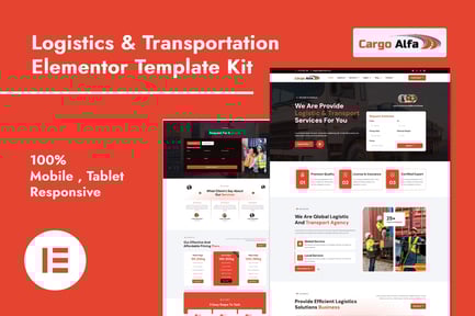 Cargoalfa – Logistics & Transportation Services Elementor Pro Template Kit