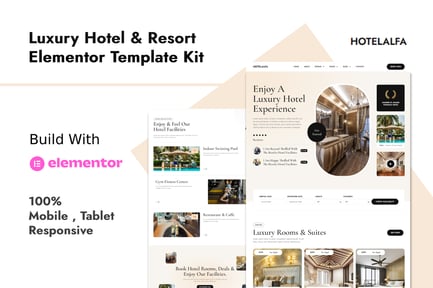 Hotelalfa – Luxury Hotel & Resort Elementor Template Kit