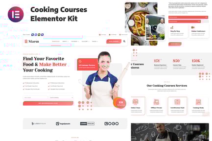 Maem – Cooking Courses Elementor Template Kit