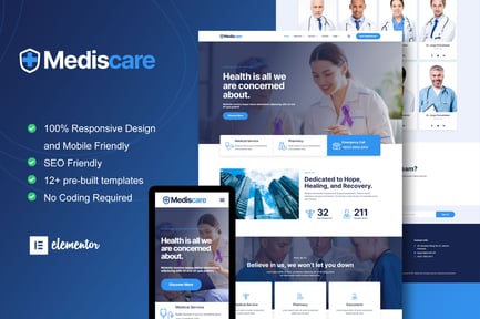 Mediscare – Medical Service Elementor Template Kit