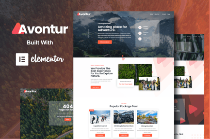 Avontur – Modern Tour & Travel Elementor Template Kit