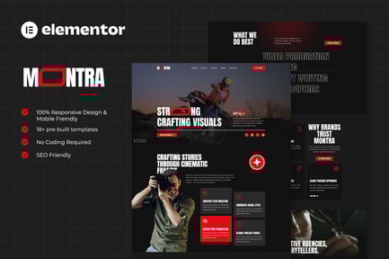 Montra – Film & Video Production Elementor Template Kits