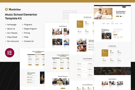 Musicine – Music School Elementor Template Kit Musicine – Music School Elementor Template Kit