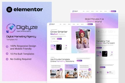 Digityze – Digital Marketing Agency Elementor Template Kit Digityze – Digital Marketing Agency Elementor Template Kit