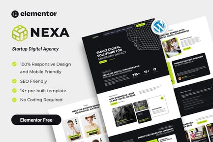 Nexa – Startup Digital Agency Elementor Template Kit