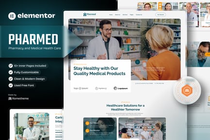 Pharmed – Pharmacy & Medical Health Care Elementor Template Kit