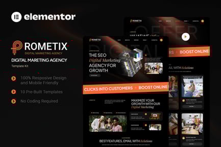 Prometix – Digital Marketing Agency Elementor Template Kit