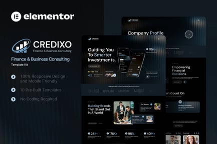 Credixo – Finance & Business Consulting Elementor Template Kit