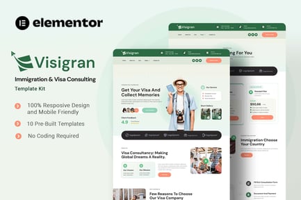 Visigran – Immigration & Visa Consulting Elementor Template Kit Visigran – Immigration & Visa Consulting Elementor Template Kit