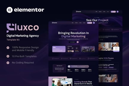 Fluxco – Digital Marketing Agency Elementor Template Kit