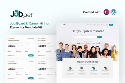 Jobget – Job Board & Career Hiring Elementor Template Kit