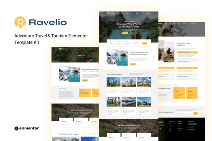 Ravelio – Adventure Travel & Tourism Elementor Template Kit