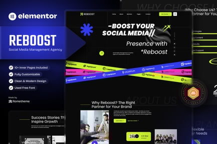 Reboost – Digital Marketing Agency Elementor Template Kit
