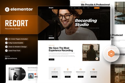 Recort – Recording Studio Elementor Template Kit