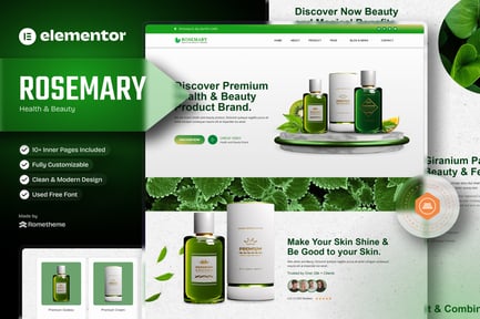 Rosemary – Health & Beauty Brand Elementor Template Kit Rosemary – Health & Beauty Brand Elementor Template Kit
