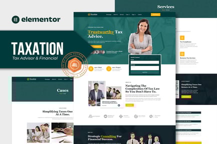 Taxation – Tax Advisor & Financial Consulting Elementor Pro Template Kit