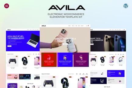 Avila – Electronic Woocommerce Elementor Pro Template Kit