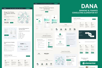 Dana – Banking And Finance Consulting Elementor Template Kit