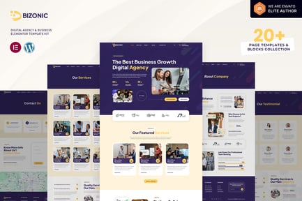 Bizonic – Digital Agency & Business Elementor Template Kit