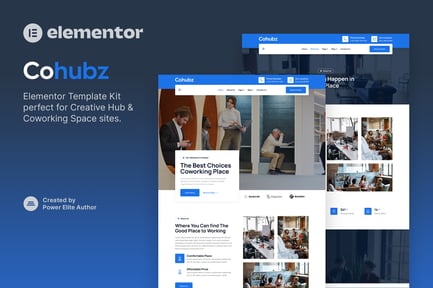 Cohubz – Creative Hub & Coworking Space Elementor Template Kit