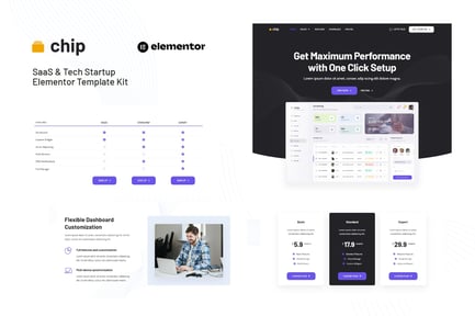 Chip – Saas & Tech Startup Elementor Template Kit