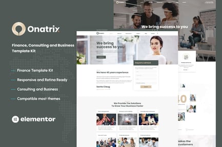 Onatrix – Finance Consulting & Business Elementor Template Kit Onatrix – Finance Consulting & Business Elementor Template Kit