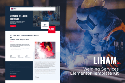 Liham – Welding Services Elementor Template Kit